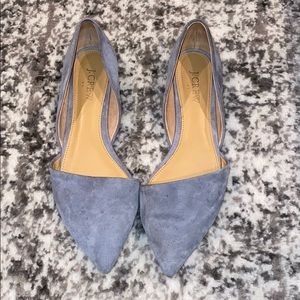 🪐 J Crew Grey suede flats